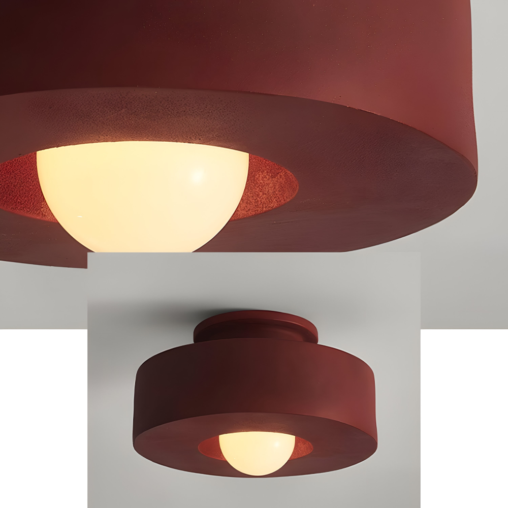 Nordisk Taklampa - LED Rund Lampa tak - Harz Semi Flush Belysning