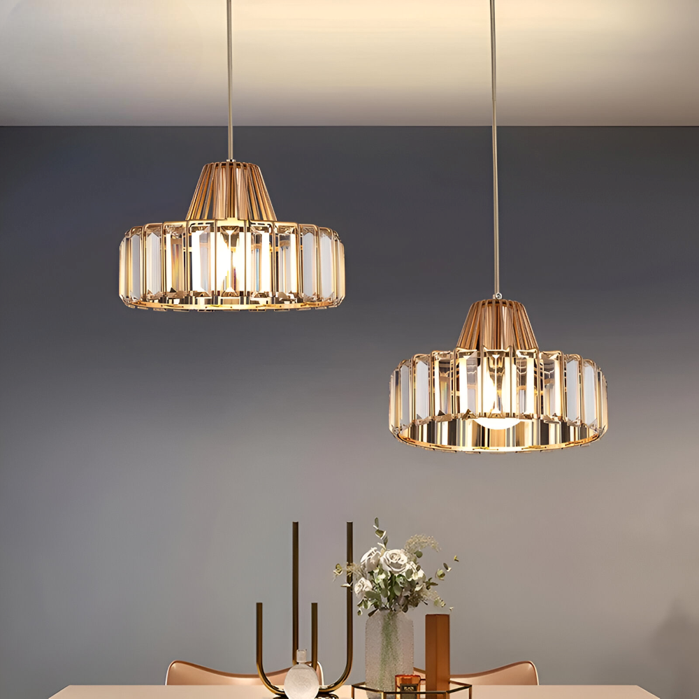 Nordic Crystal Pendellampa – Elegant Taklampa – Modern LED Hänglampa