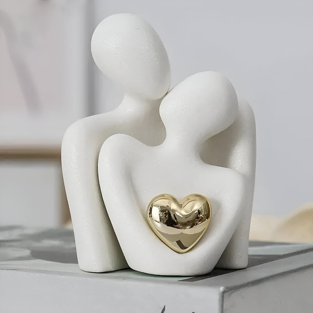 Nordisk Minimalistisk Par Figur - Abstrakt Ornament för Heminredning