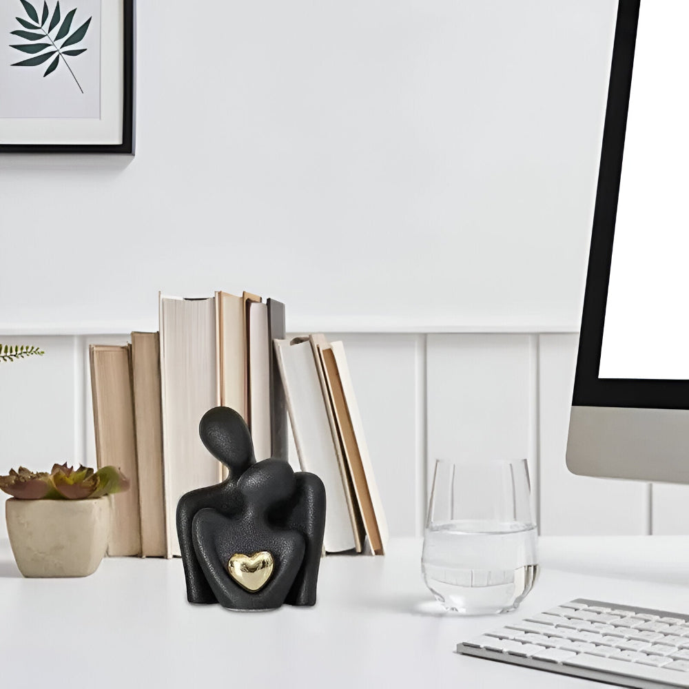 Nordisk Minimalistisk Par Figur - Abstrakt Ornament för Heminredning