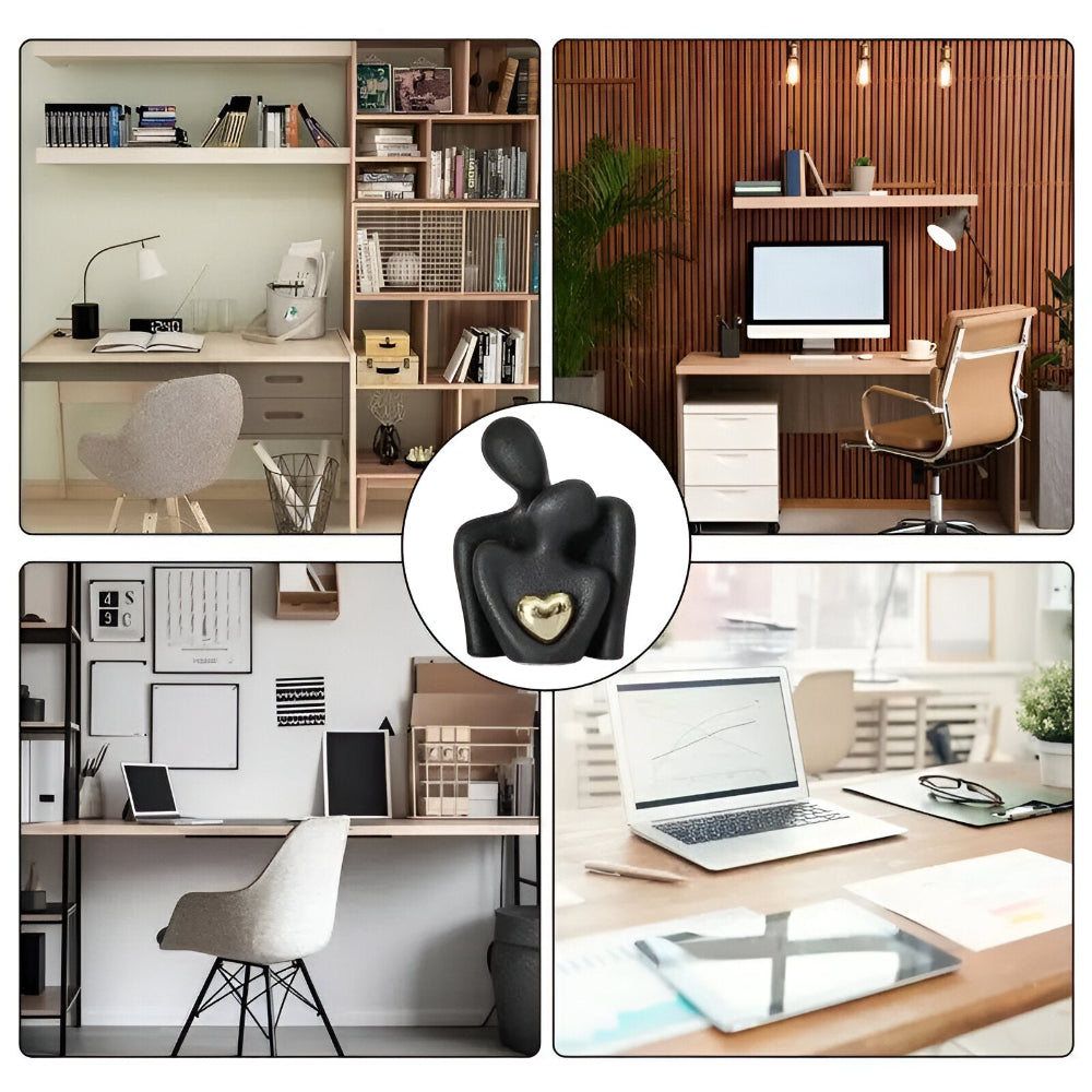 Nordisk Minimalistisk Par Figur - Abstrakt Ornament för Heminredning