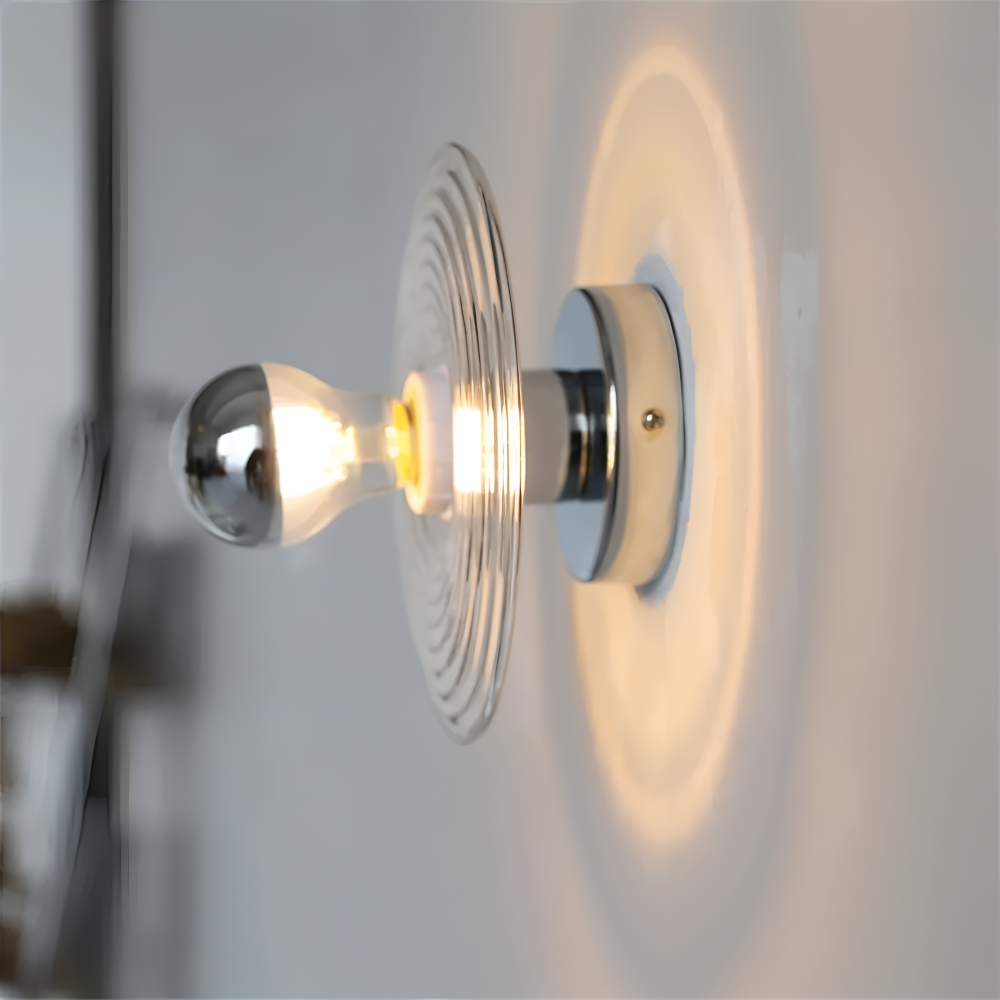 Nordic Ripple - Nordisk Vågljus Vägglampa - Rund Vatteneffekt Vågljus