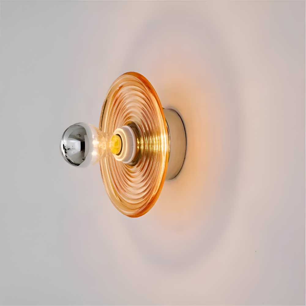Nordic Ripple - Nordisk Vågljus Vägglampa - Rund Vatteneffekt Vågljus