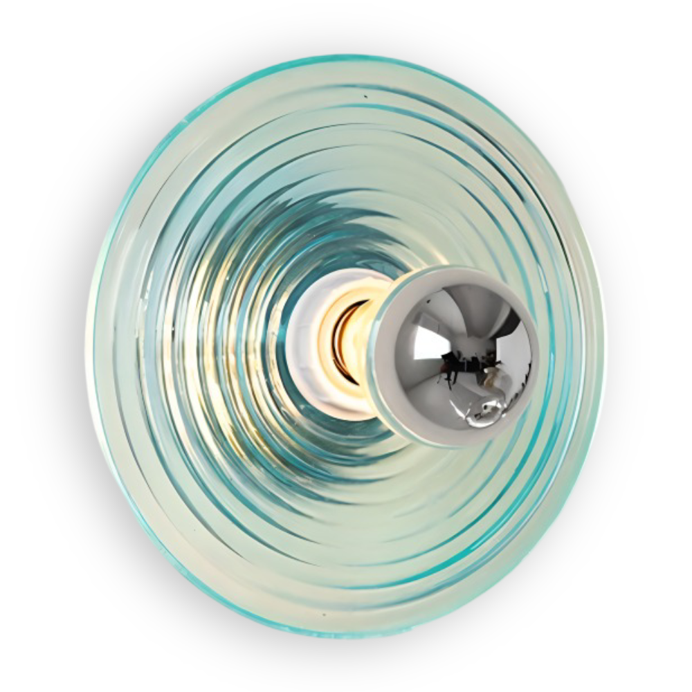 Nordic Ripple - Nordisk Vågljus Vägglampa - Rund Vatteneffekt Vågljus