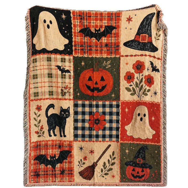 Halloweenpläd som passar för mysiga höstkvällar hemma