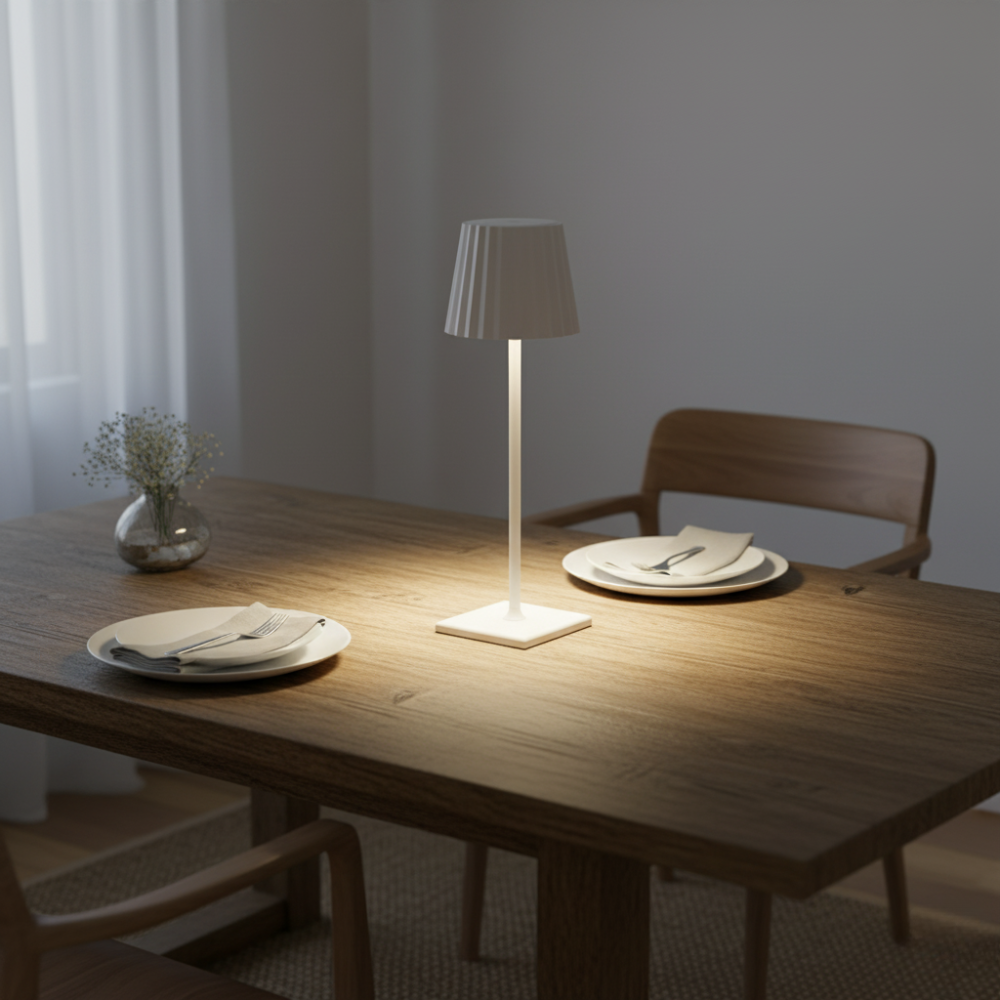 LuminaTouch - Styrbar, vattentät, uppladdningsbar, sladdlös LED-bordslampa