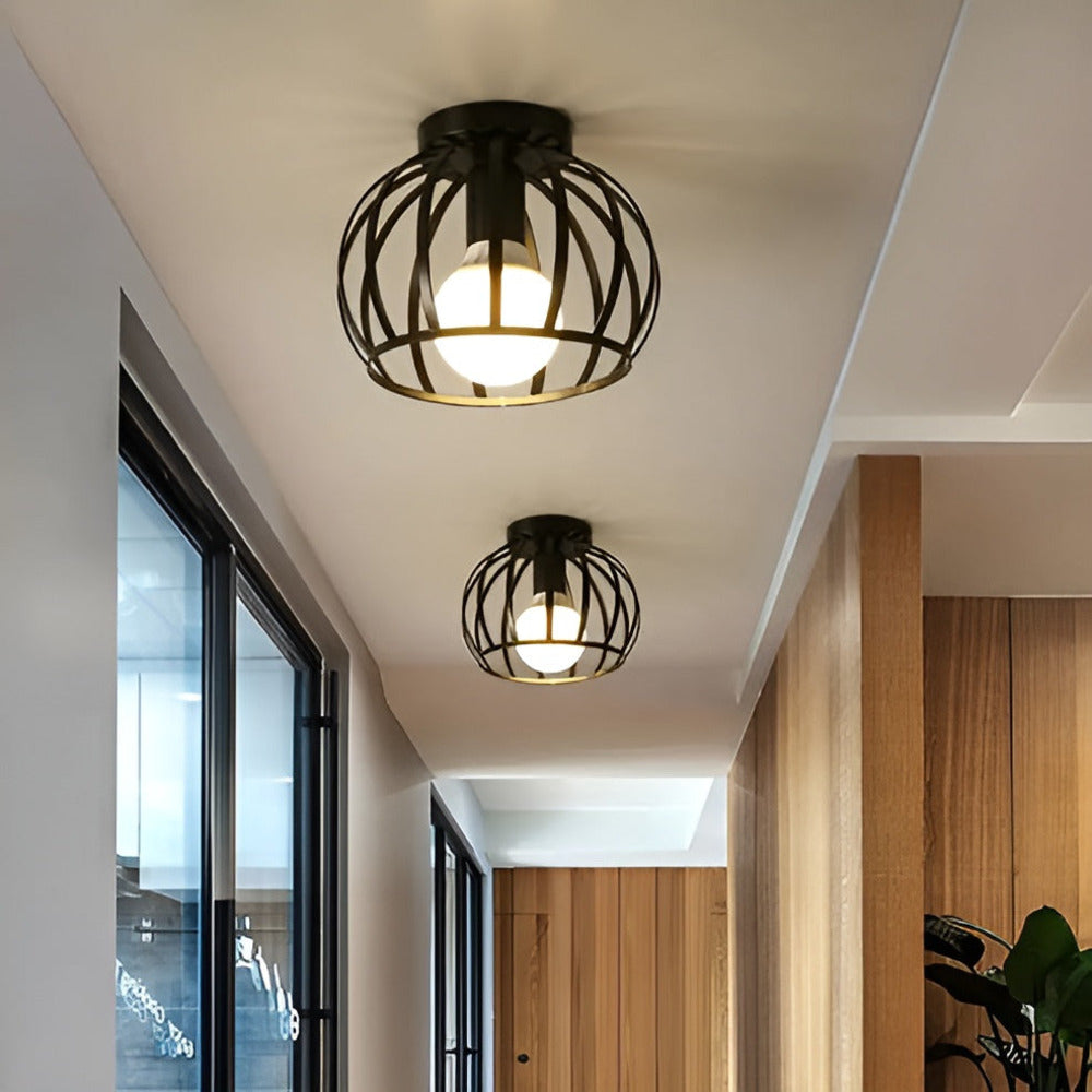 AisleShine Taklampa - Geometrisk Lampa i Svart Järn