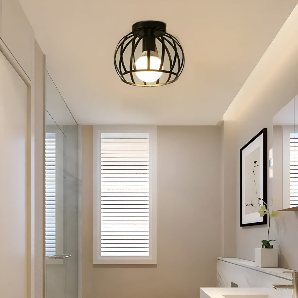 AisleShine Taklampa - Geometrisk Lampa i Svart Järn