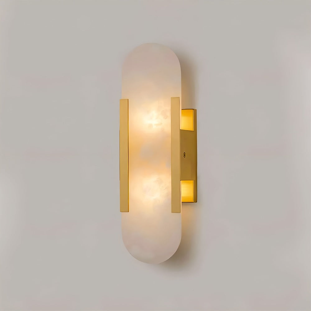 Vägglampa i Alabaster - Modern Vägglampa i Koppar - LED-Vägglampa