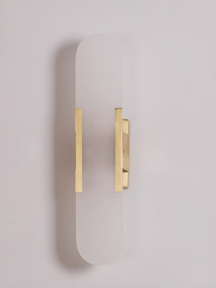 Vägglampa i Alabaster - Modern Vägglampa i Koppar - LED-Vägglampa