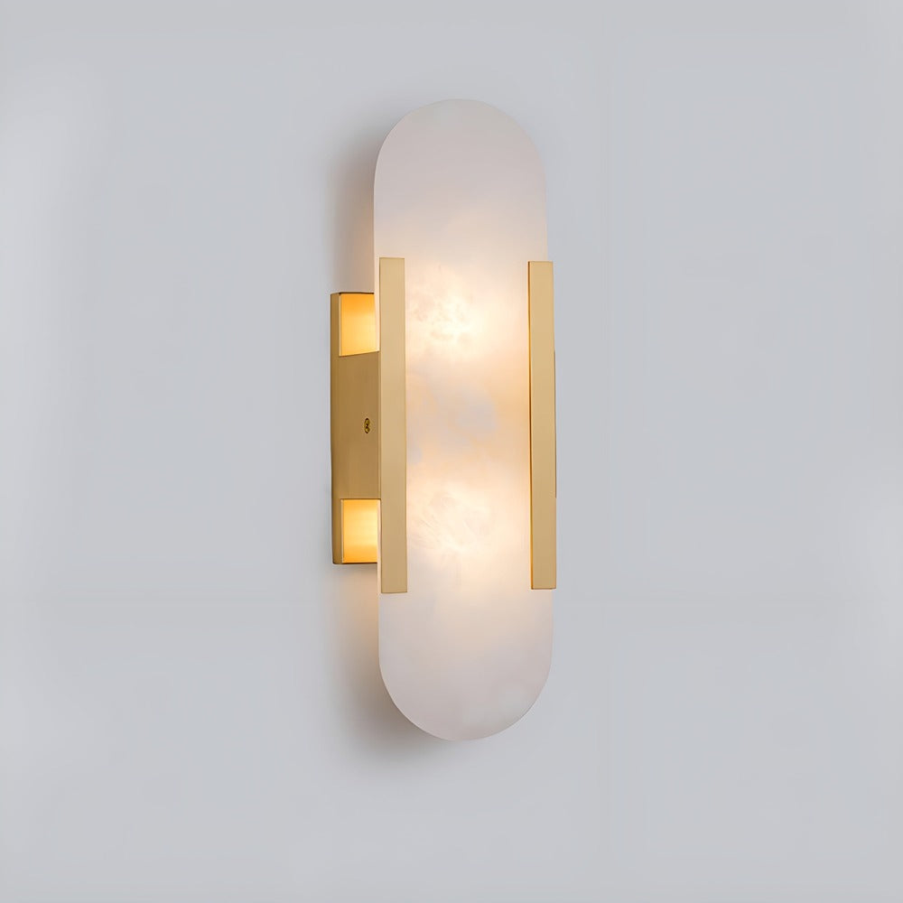 Vägglampa i Alabaster - Modern Vägglampa i Koppar - LED-Vägglampa