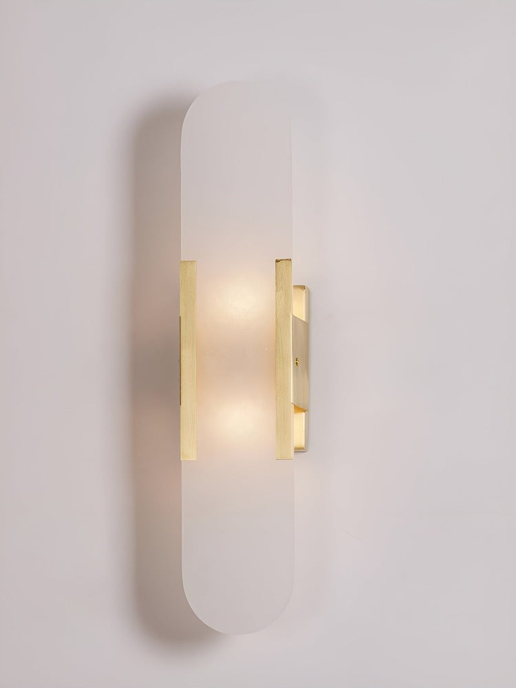 Vägglampa i Alabaster - Modern Vägglampa i Koppar - LED-Vägglampa