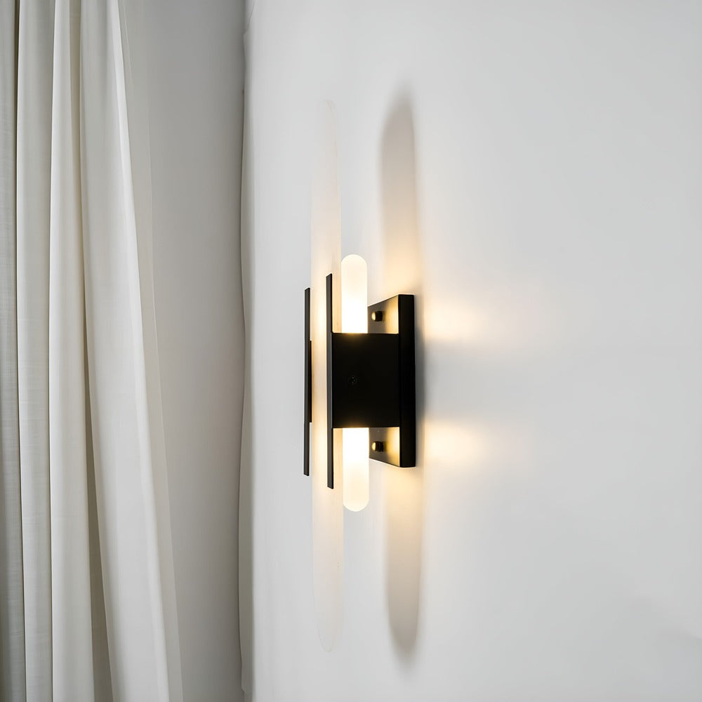 Vägglampa i Alabaster - Modern Vägglampa i Koppar - LED-Vägglampa