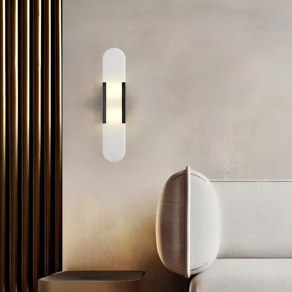 Vägglampa i Alabaster - Modern Vägglampa i Koppar - LED-Vägglampa