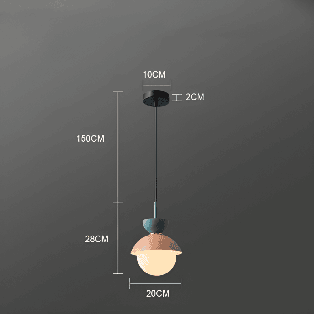 AluGlobe - Modern Macaron Taklampa i Aluminium