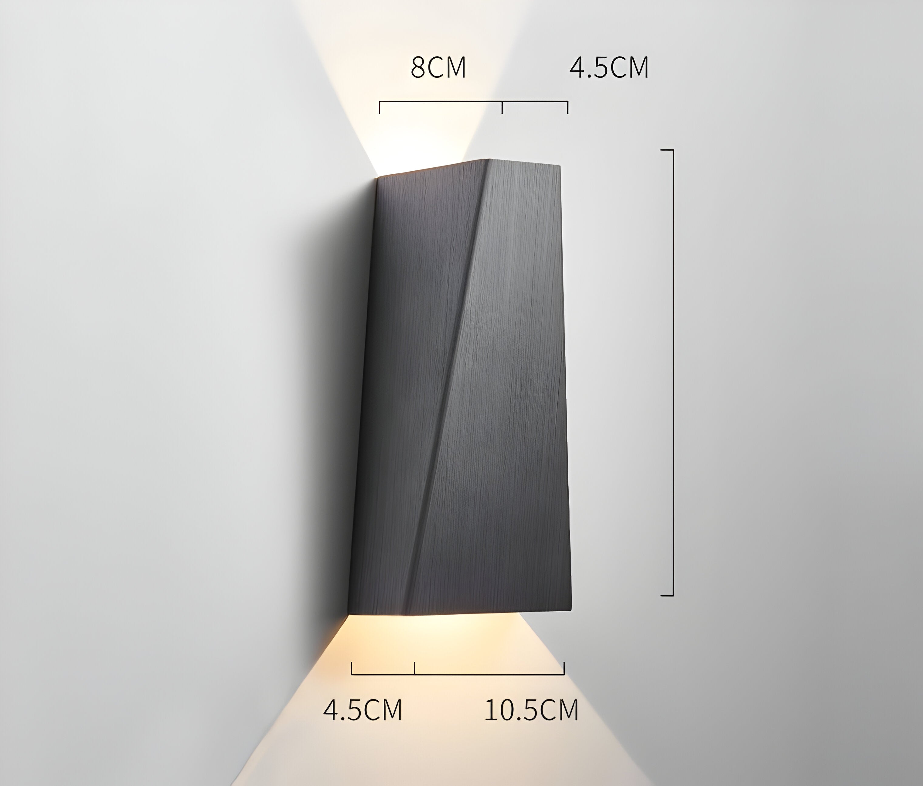 AlumiRay Vägglampa - Minimalistisk Trapetsformad Vägglampa - Upp och ner Vägglampor LED
