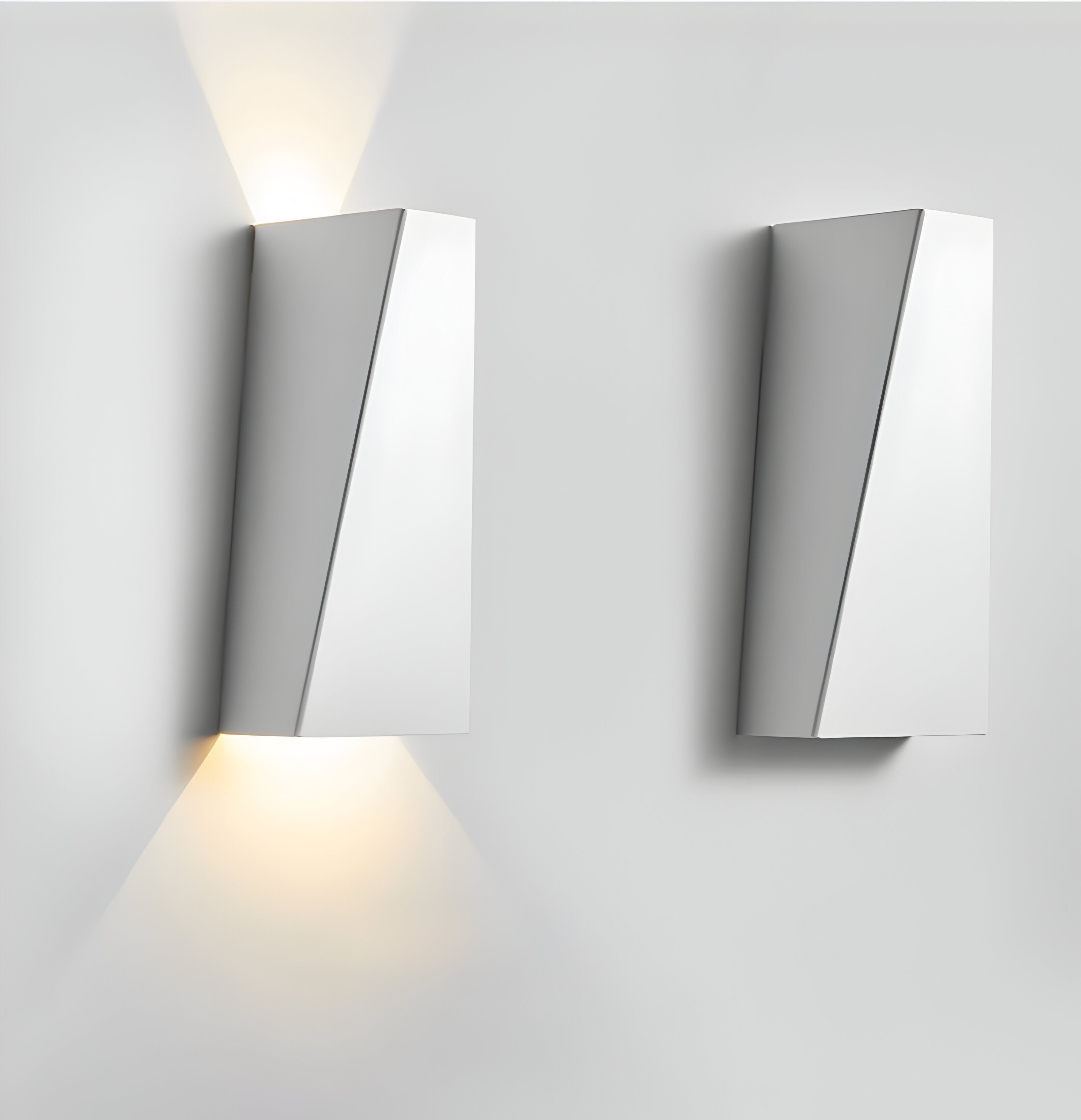 AlumiRay Vägglampa - Minimalistisk Trapetsformad Vägglampa - Upp och ner Vägglampor LED