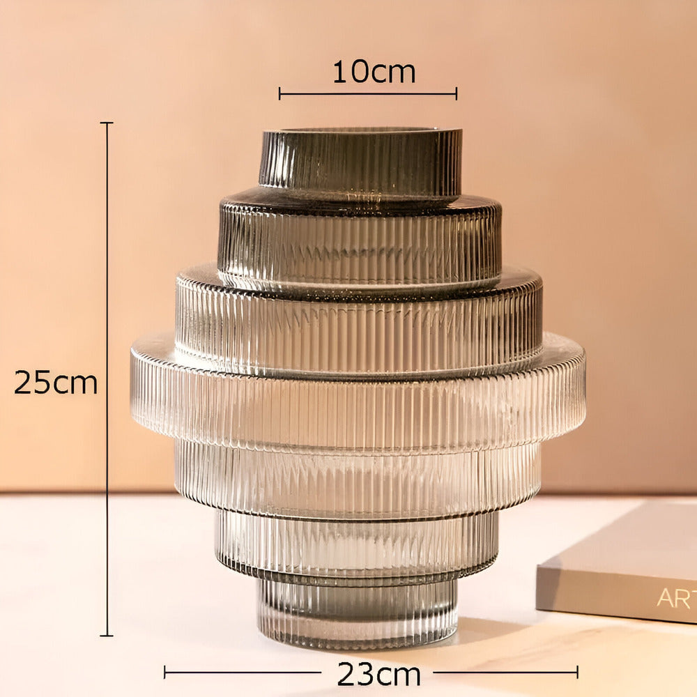 Elegant Amberglas-Vas - Ett samtida dekorationsstycke för stiliga hem