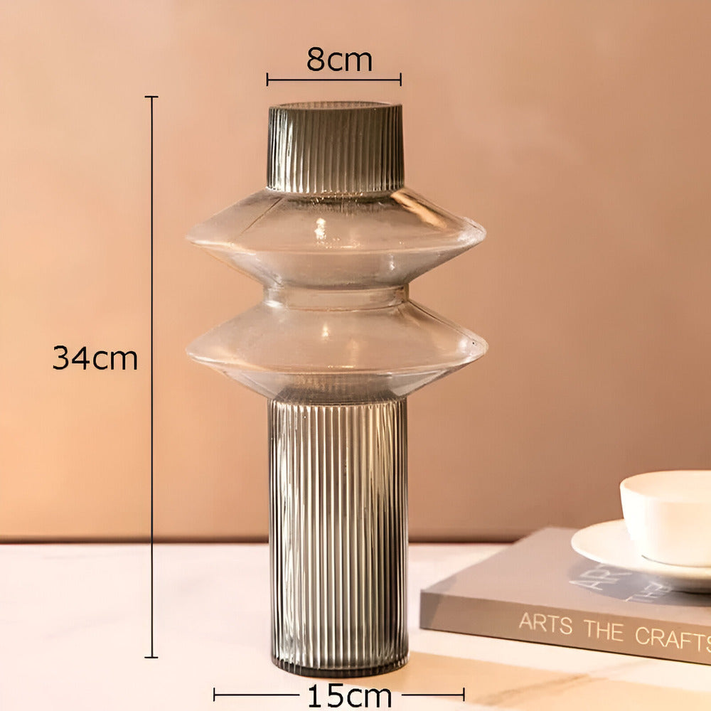 Elegant Amberglas-Vas - Ett samtida dekorationsstycke för stiliga hem