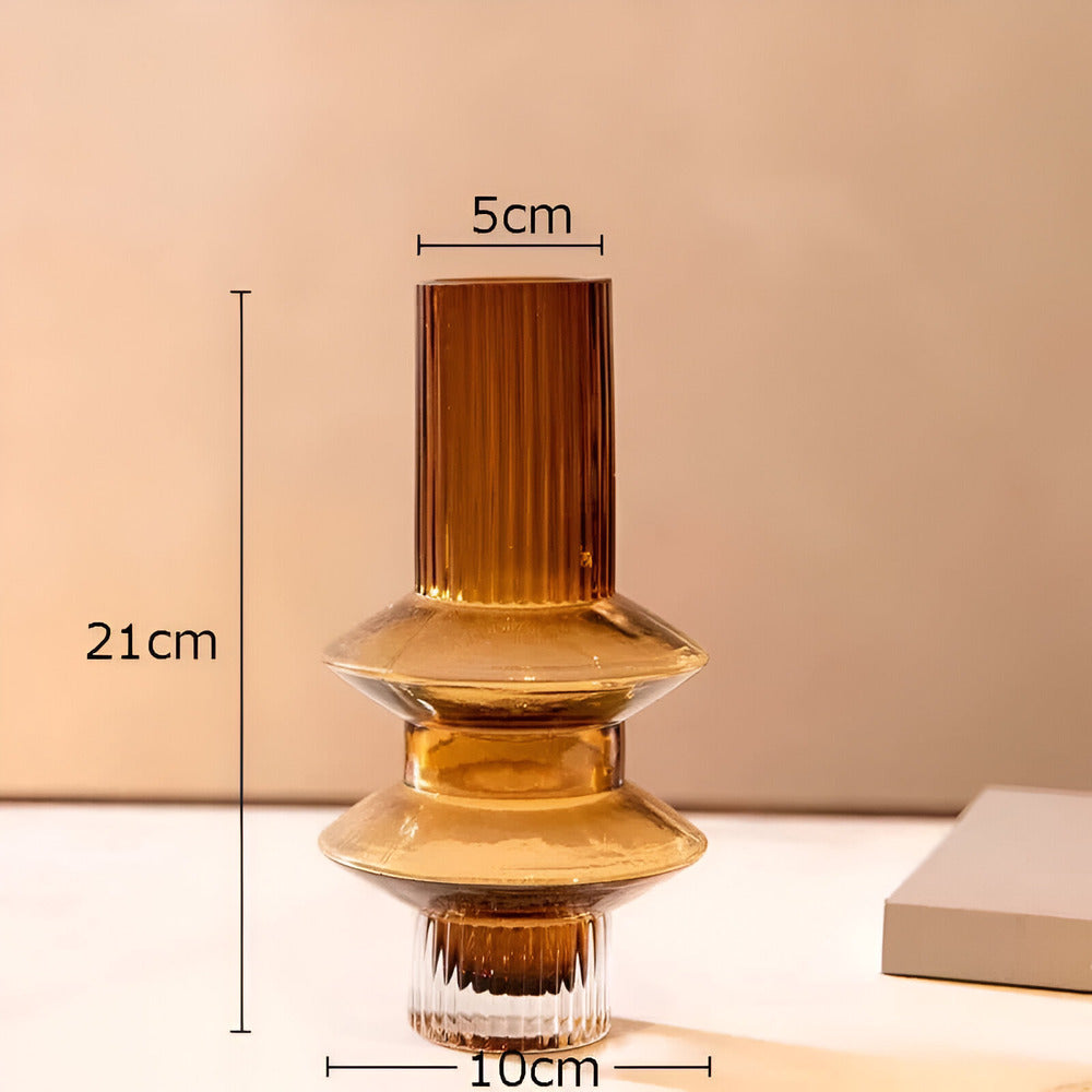 Elegant Amberglas-Vas - Ett samtida dekorationsstycke för stiliga hem