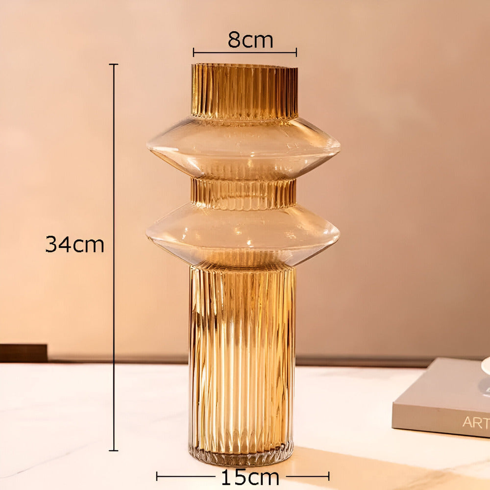 Elegant Amberglas-Vas - Ett samtida dekorationsstycke för stiliga hem