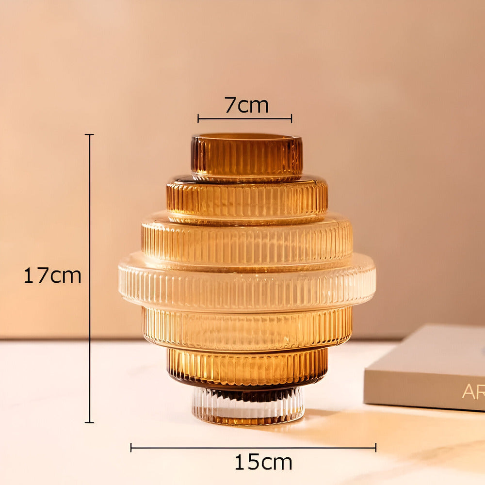 Elegant Amberglas-Vas - Ett samtida dekorationsstycke för stiliga hem