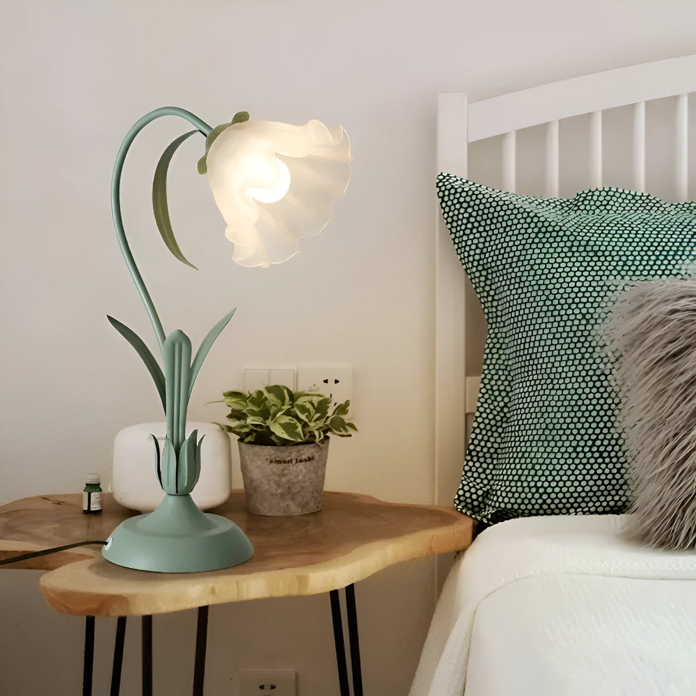Antik Inspirerat Blomsterdesign Bordslampa i Fransk Stil