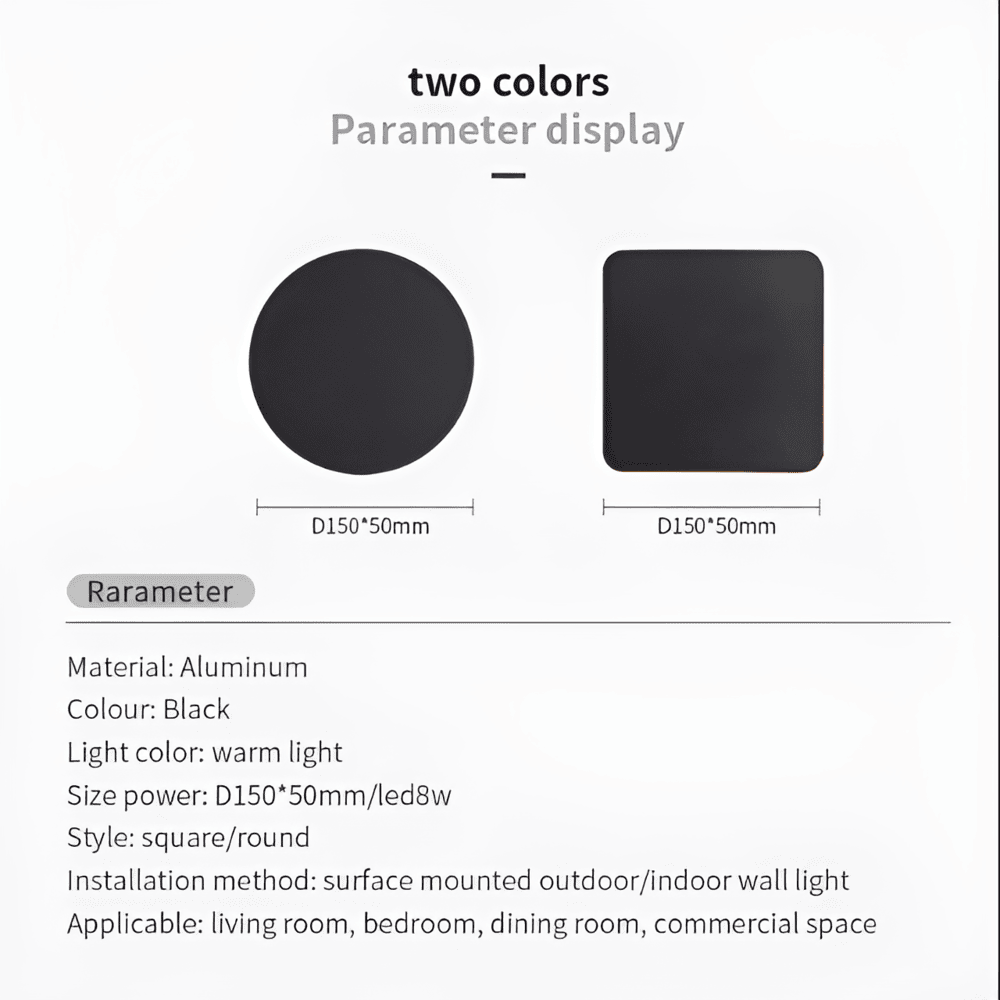 AquaGlow - Elegant Vattentät LED-Vägglampa av Aluminium