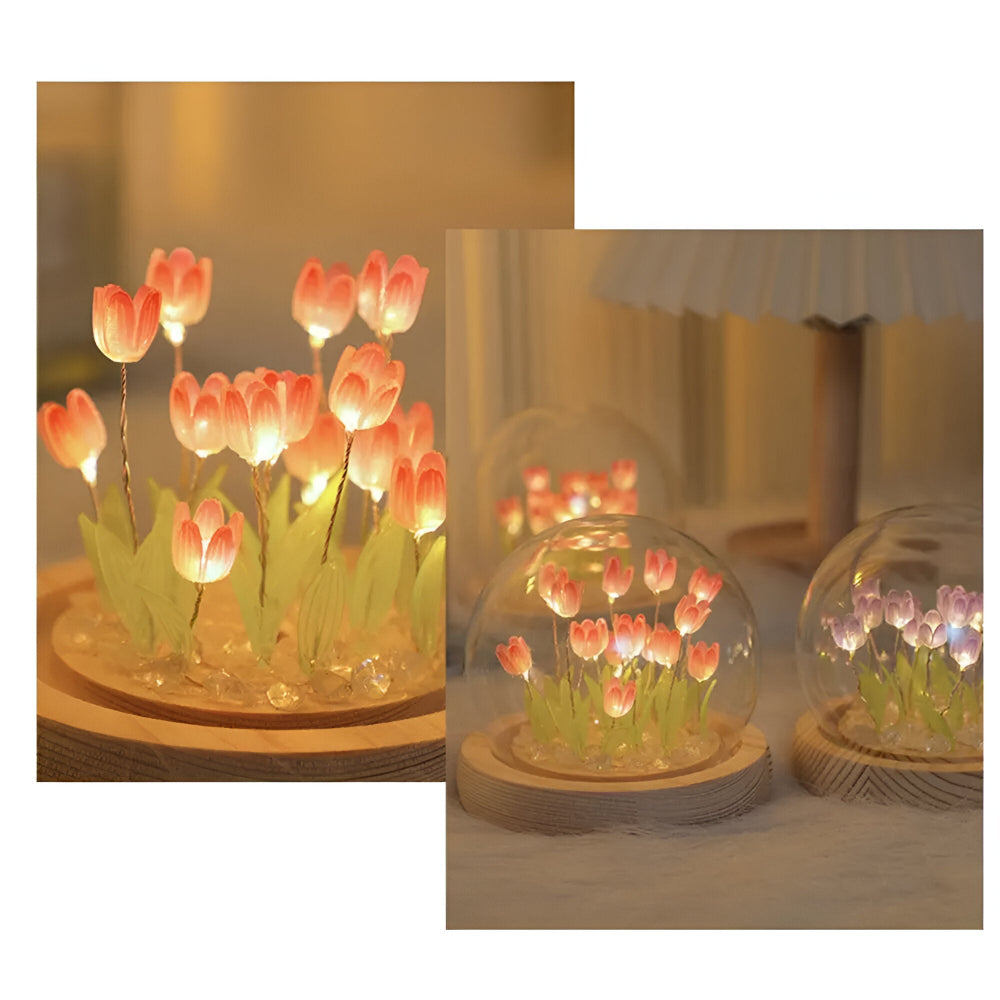 ArtifiTulip Bordslampa - Charmigt DIY LED Blomster Nattljus