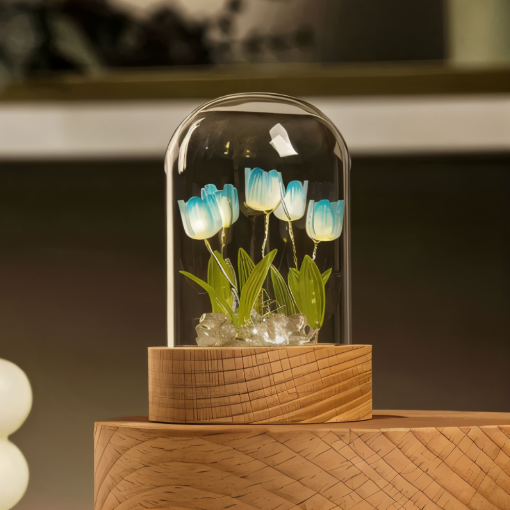ArtifiTulip Bordslampa - Charmigt DIY LED Blomster Nattljus