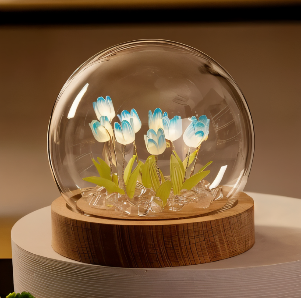 ArtifiTulip Bordslampa - Charmigt DIY LED Blomster Nattljus