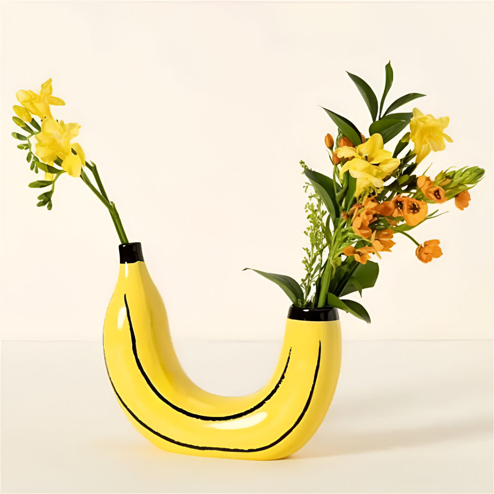 Modern, Bananformad Dekorativ vas för Stilfull Inredning