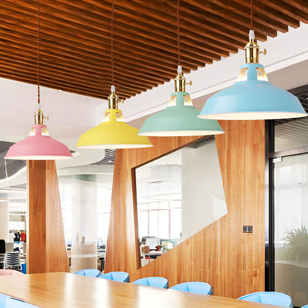 BarnFlare Taklampor - Färgglad Industriell LED Macaron Hängande Lampa
