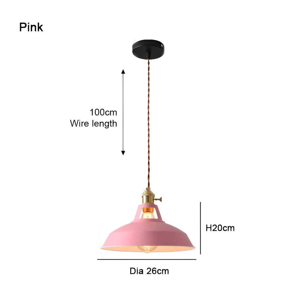 BarnFlare Taklampor - Färgglad Industriell LED Macaron Hängande Lampa