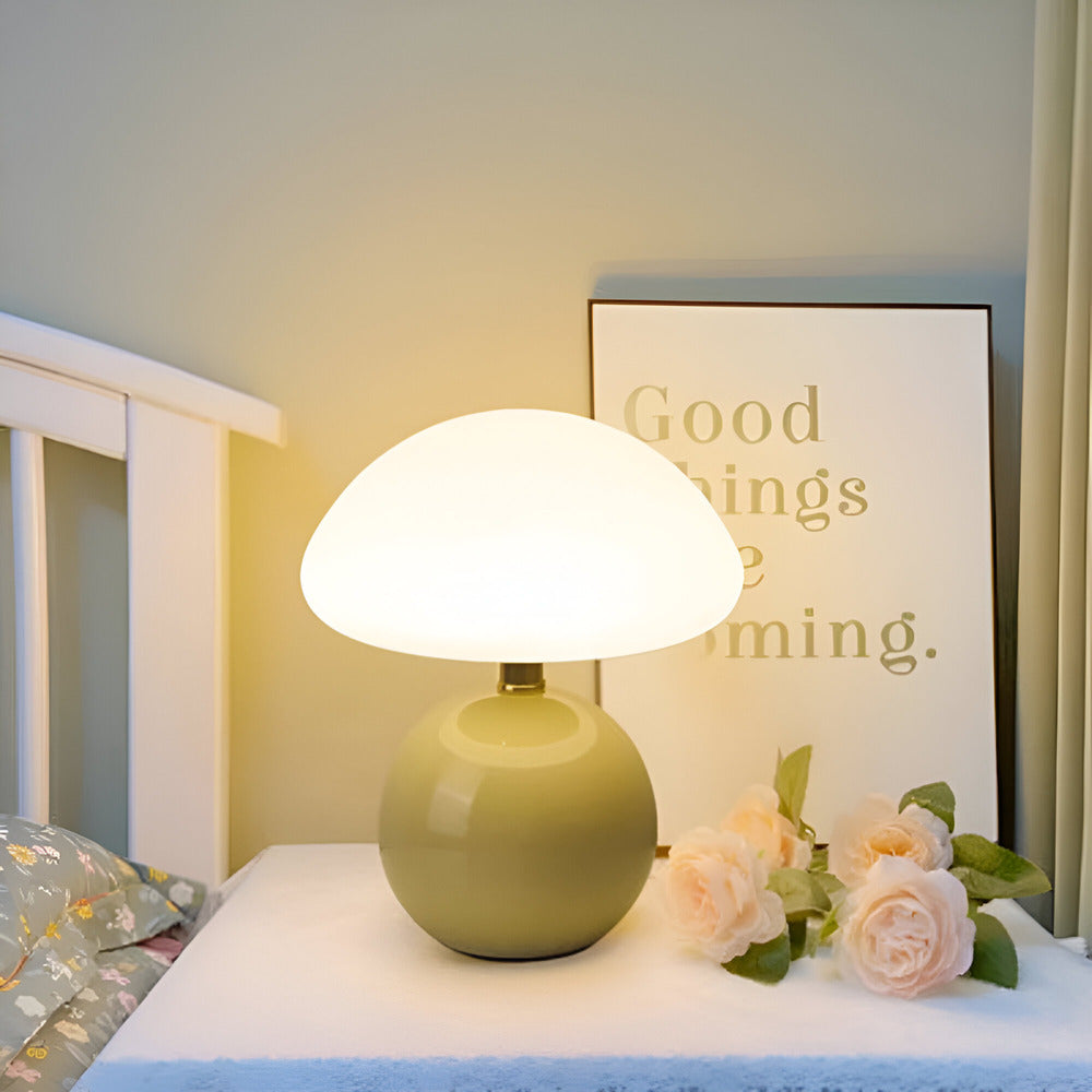 Elegant Bauhaus Inspirerad Svamplampa med 3 Färger LED Bordslampa för Modernt Ambiente