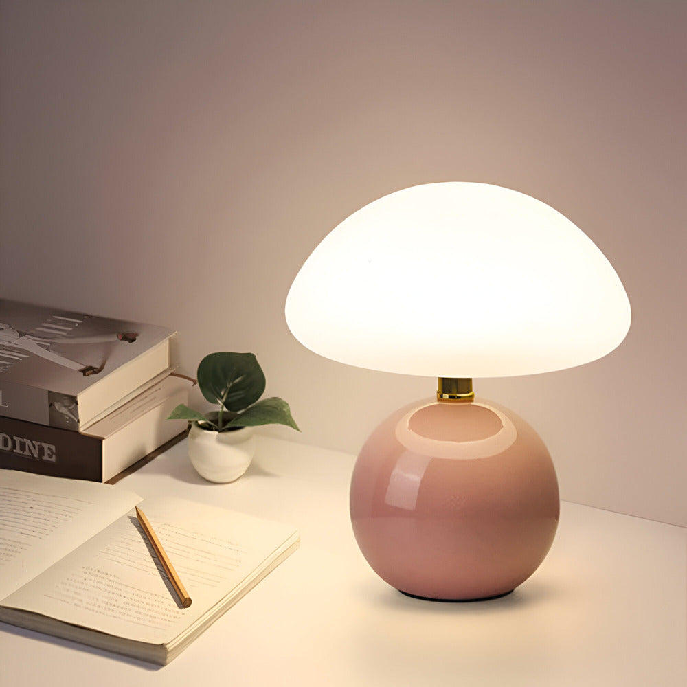 Elegant Bauhaus Inspirerad Svamplampa med 3 Färger LED Bordslampa för Modernt Ambiente
