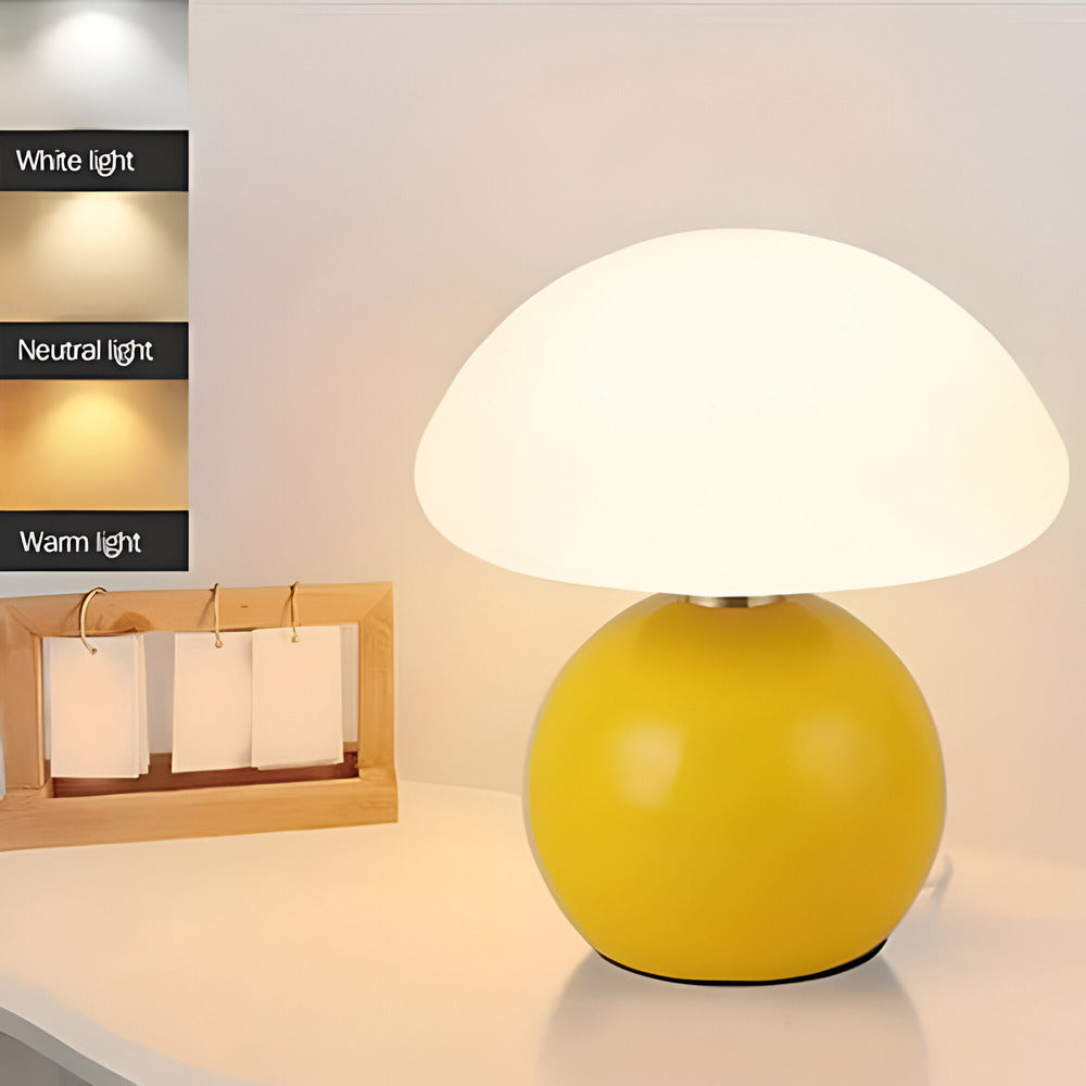 Elegant Bauhaus Inspirerad Svamplampa med 3 Färger LED Bordslampa för Modernt Ambiente