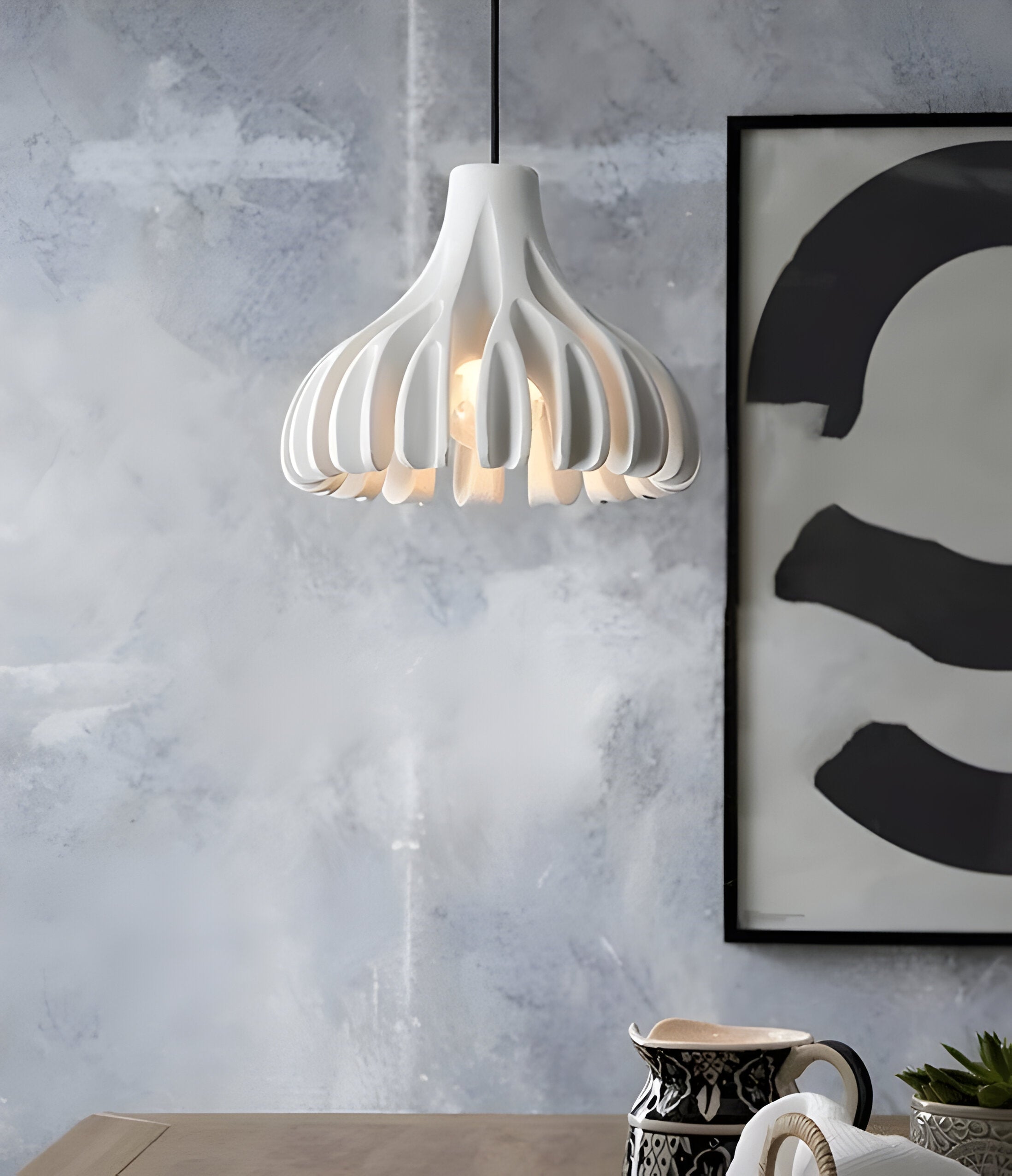 Bloomy Pendellampa - Creative Macaron Hängande Lampa Tillverkad av Harts