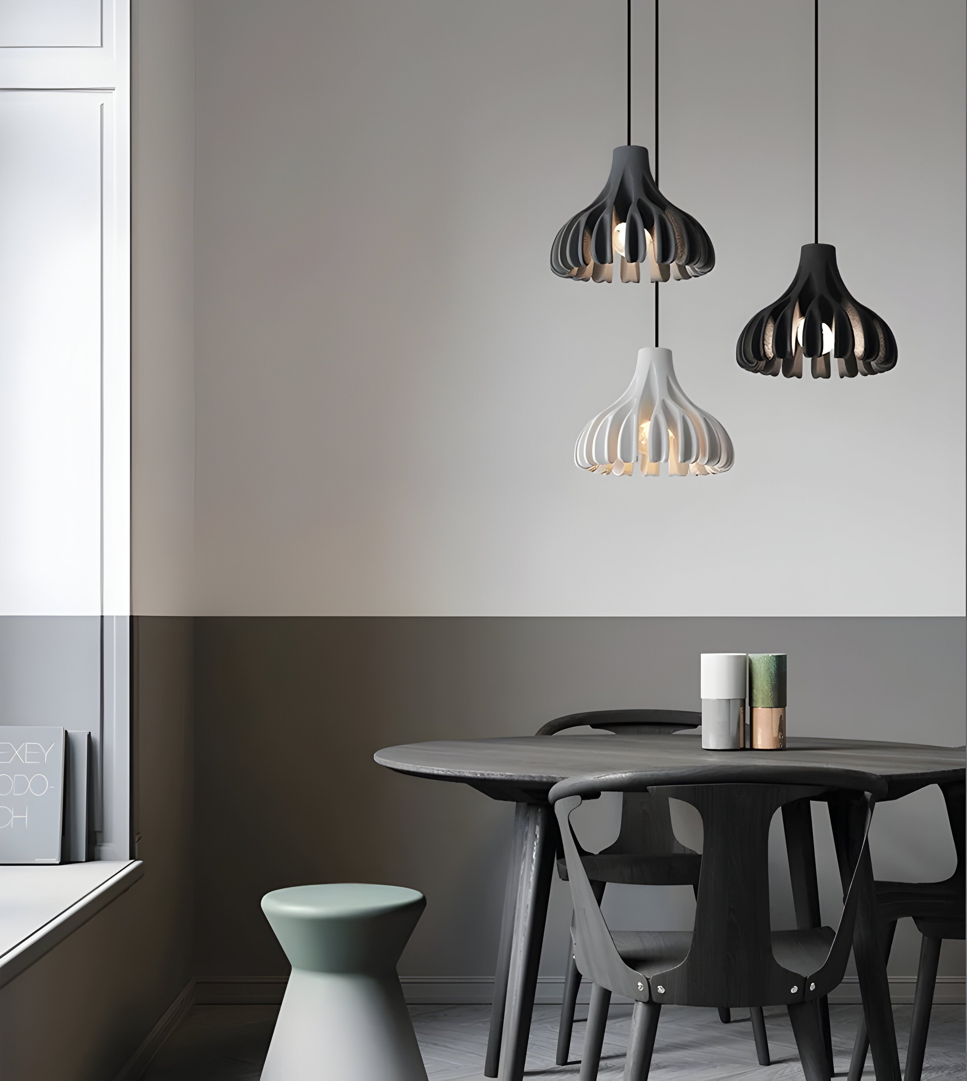 Bloomy Pendellampa - Creative Macaron Hängande Lampa Tillverkad av Harts