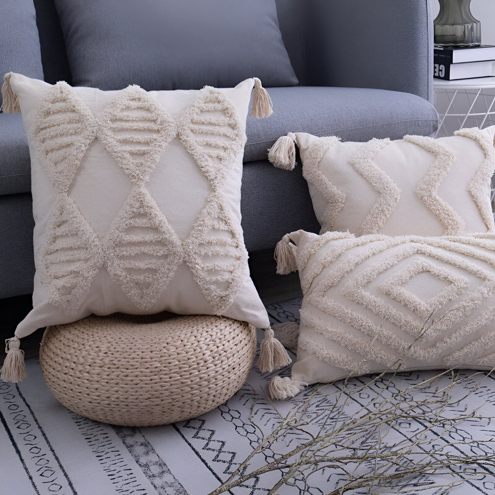 Boho Chic Kuddöverdrag – Ibiza Inspirerad Inredning med Det Lilla Extra
