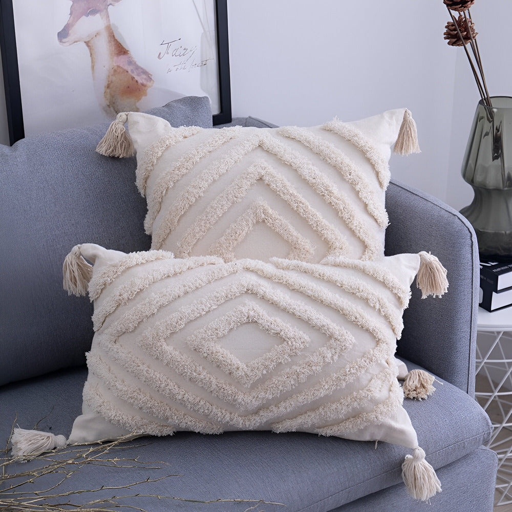 Boho Chic Kuddöverdrag – Ibiza Inspirerad Inredning med Det Lilla Extra