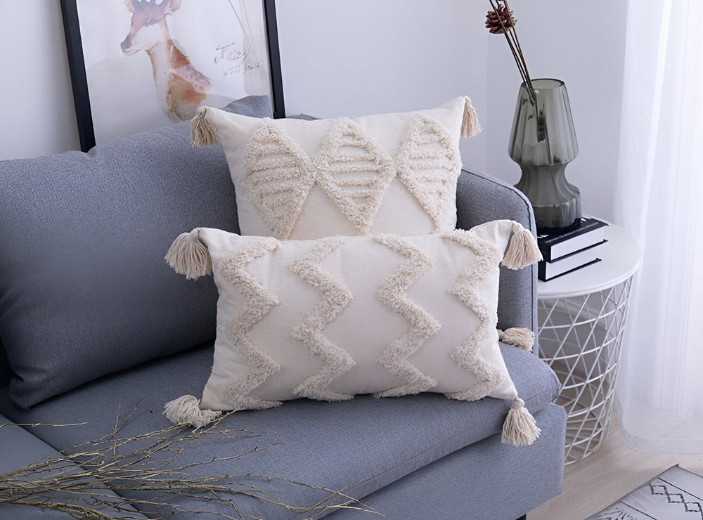 Boho Chic Kuddöverdrag – Ibiza Inspirerad Inredning med Det Lilla Extra