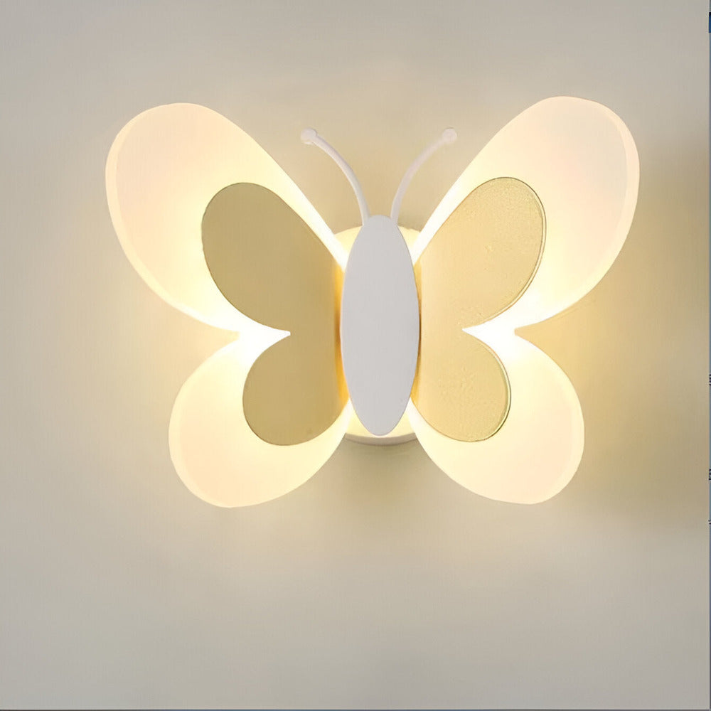 BrilliButterfly Vägglampa - Charmig Akrylvägglampa med Fjäril - Färgglada Vägglampor LED Inomhus