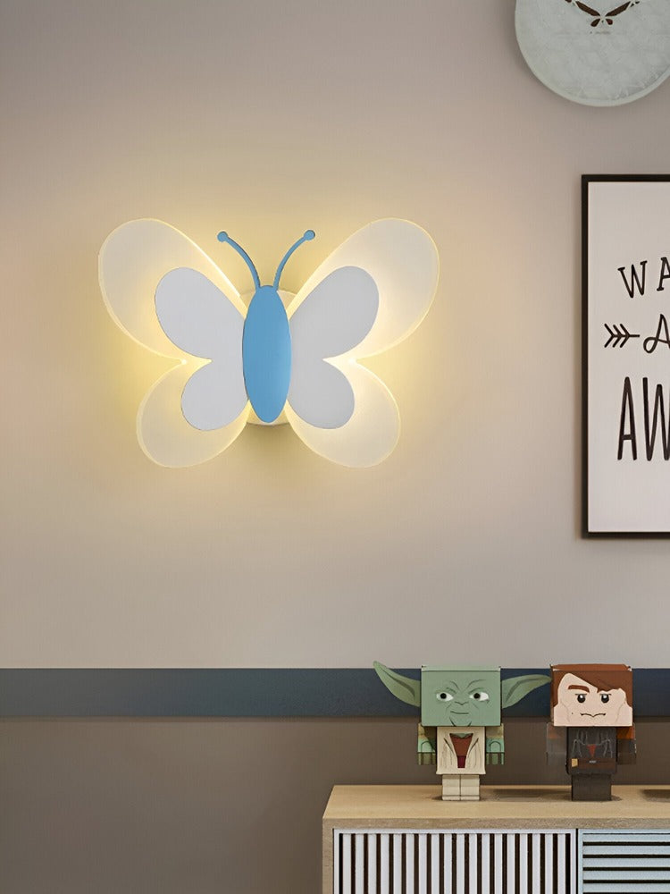 BrilliButterfly Vägglampa - Charmig Akrylvägglampa med Fjäril - Färgglada Vägglampor LED Inomhus