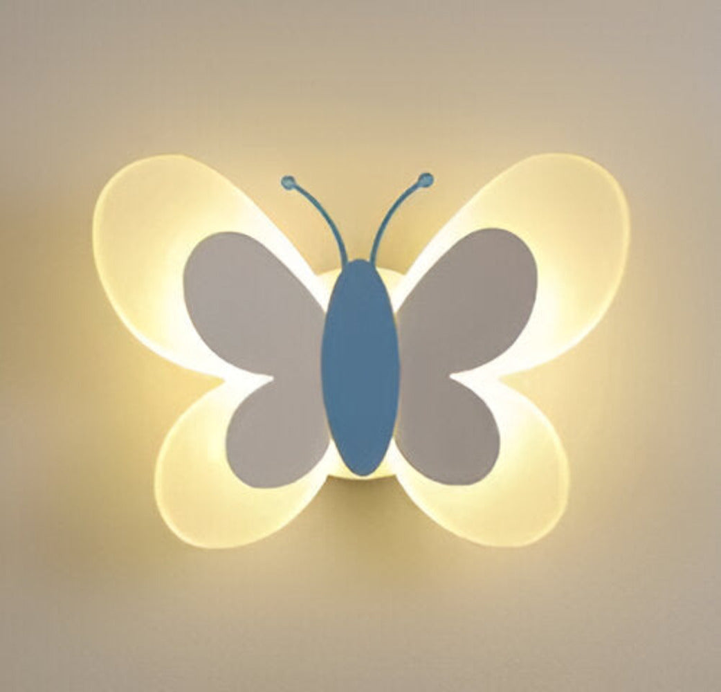 BrilliButterfly Vägglampa - Charmig Akrylvägglampa med Fjäril - Färgglada Vägglampor LED Inomhus