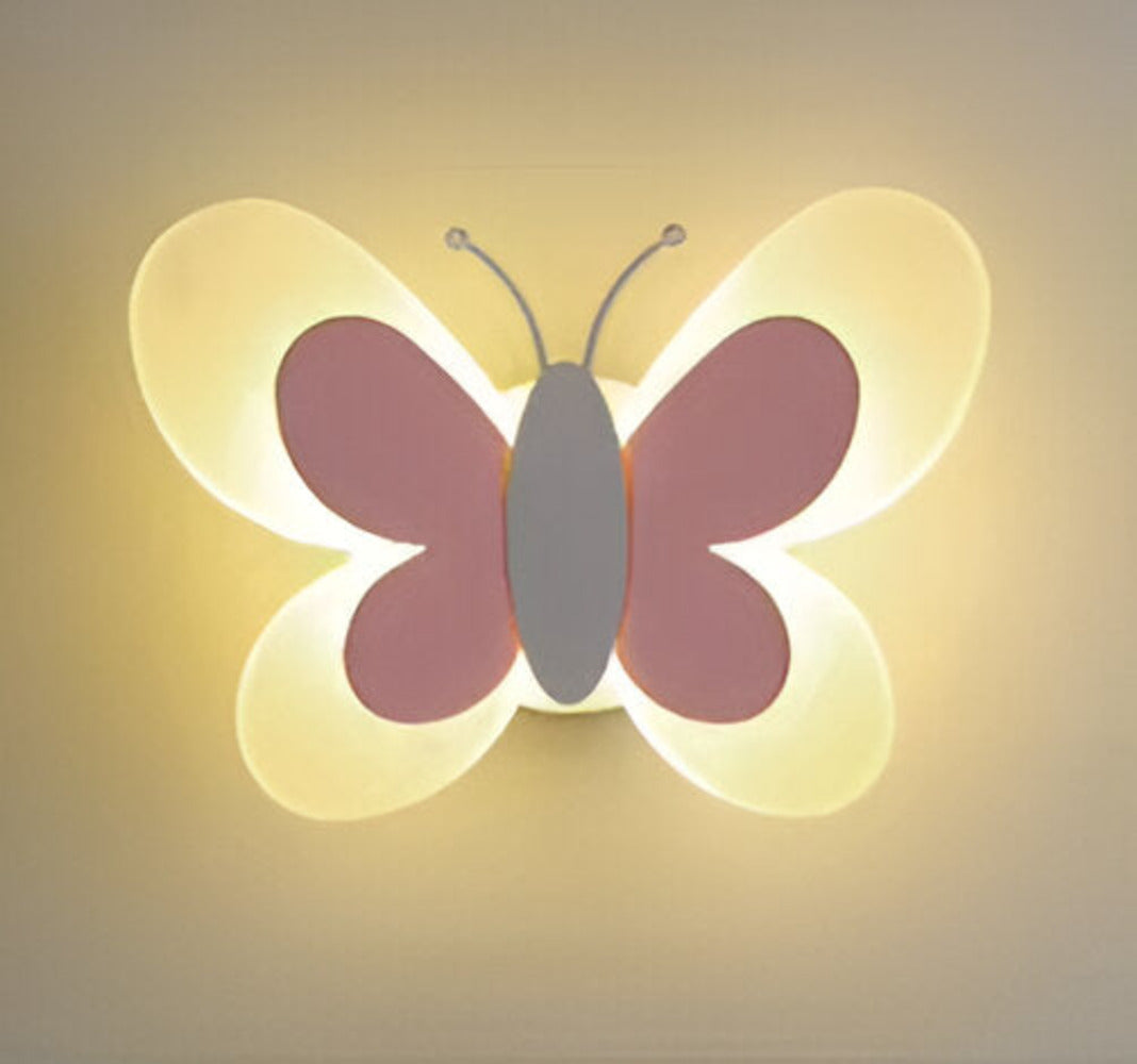 BrilliButterfly Vägglampa - Charmig Akrylvägglampa med Fjäril - Färgglada Vägglampor LED Inomhus