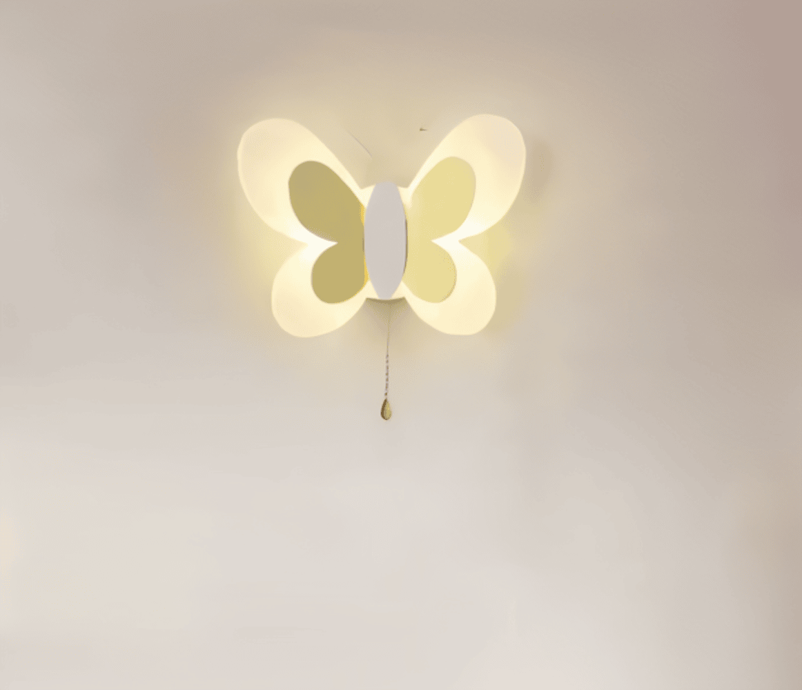 BrilliButterfly Vägglampa - Charmig Akrylvägglampa med Fjäril - Färgglada Vägglampor LED Inomhus