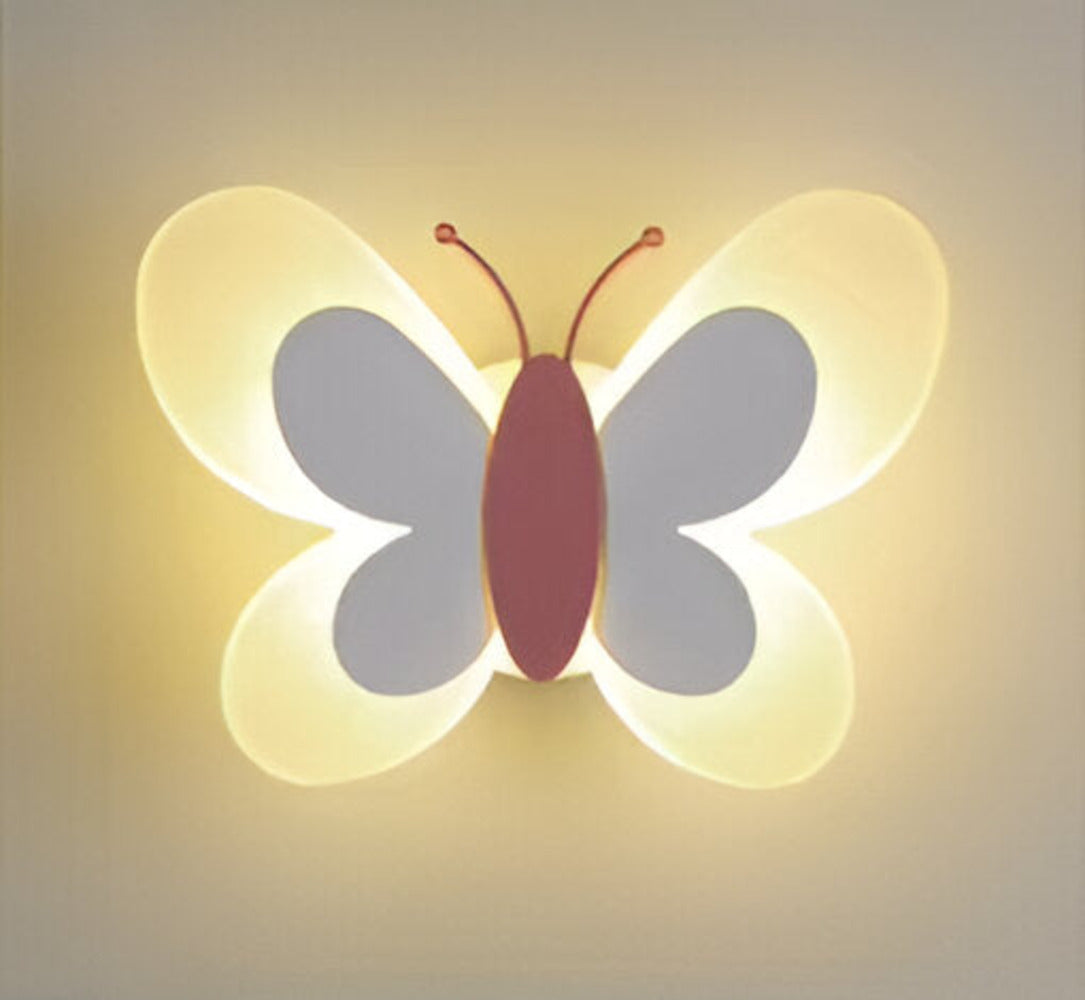 BrilliButterfly Vägglampa - Charmig Akrylvägglampa med Fjäril - Färgglada Vägglampor LED Inomhus