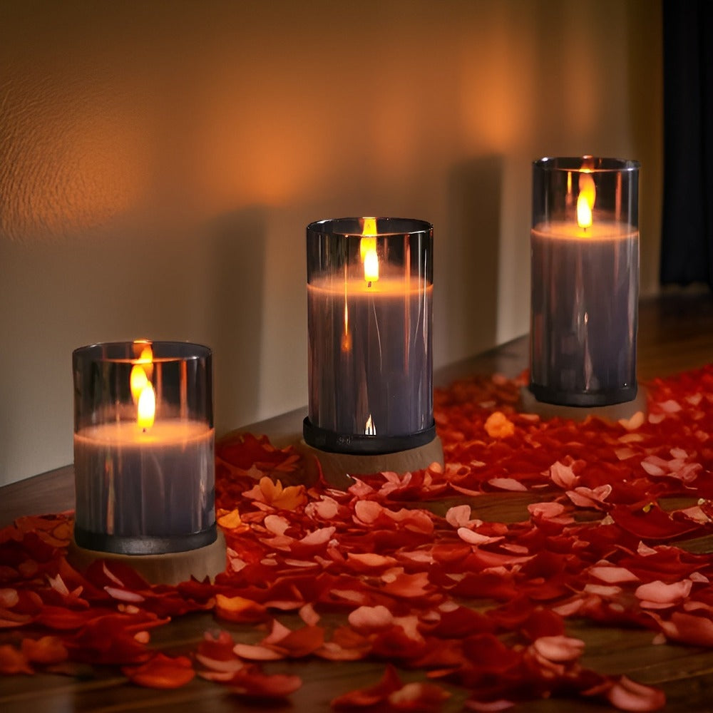 Candle Lamp - Estetiska Flamlösa LED-ljus Med Timer
