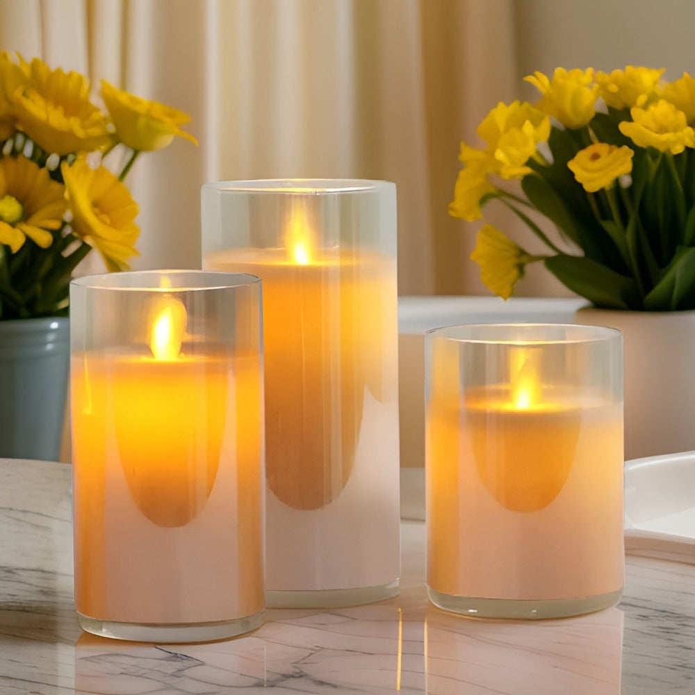 Candle Lamp - Estetiska Flamlösa LED-ljus Med Timer